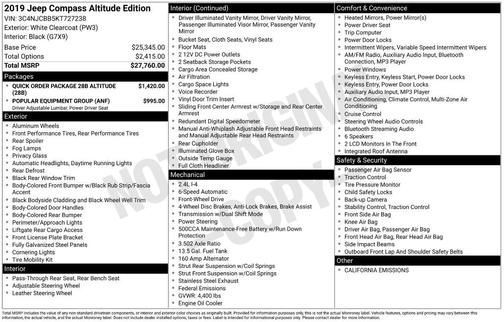 2019 Jeep Compass Altitude