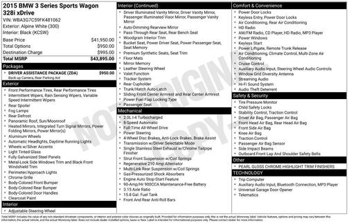2015 BMW 328 i xDrive