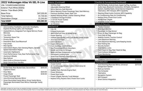 2022 Volkswagen Atlas 3.6 V6 SEL R-Line