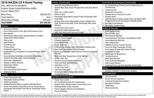 2018 Mazda CX-9 Grand Touring