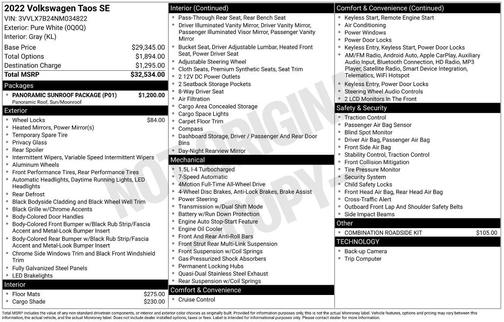 2022 Volkswagen Taos 1.5T SE