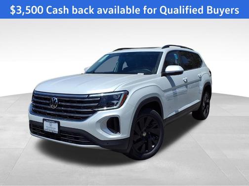 Opal White Pearl 2026 Volkswagen Atlas 2.0T SE W/TECHNOLOGY