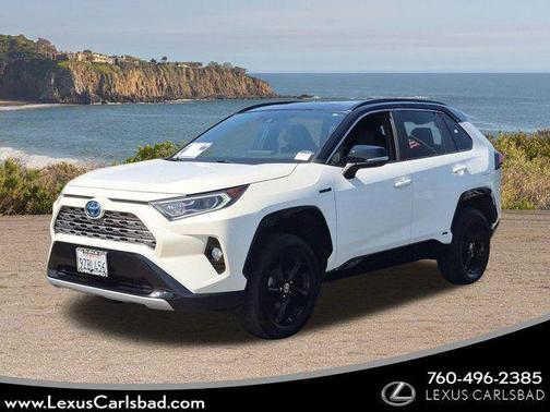 Blizzard Pearl/Midnight Black Metallic 2021 Toyota RAV4 Hybrid SE