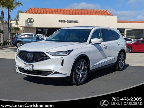 Platinum White Pearl 2022 Acura MDX Technology Package