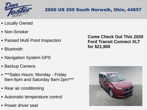 2020 Ford Transit Connect XLT w/Rear Liftgate