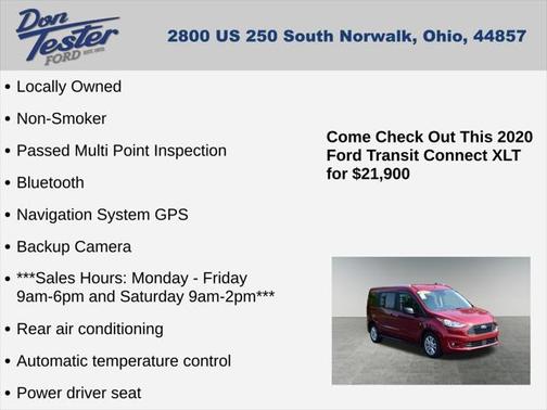 2020 Ford Transit Connect XLT w/Rear Liftgate