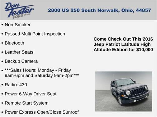 2016 Jeep Patriot High Altitude