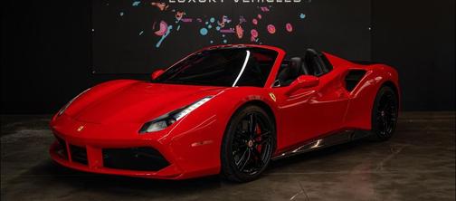 Red 2018 Ferrari 488 Spider Base