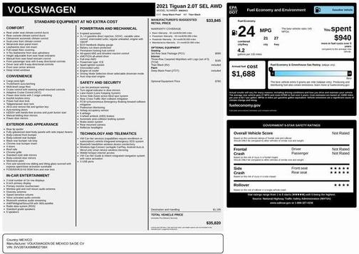2021 Volkswagen Tiguan 2.0T SEL