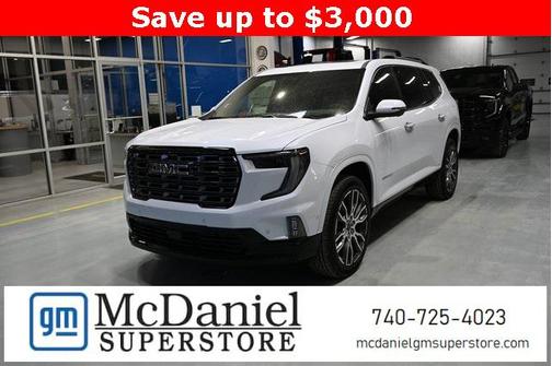 Glacier White Tricoat 2026 GMC Acadia Denali SUV