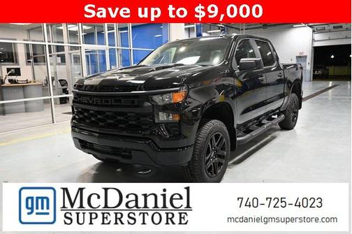 Black 2026 Chevrolet Silverado 1500 Custom Trail Boss Truck