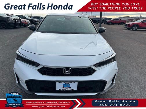 Platinum White Pearl 2026 Honda Civic Hybrid Sport Touring