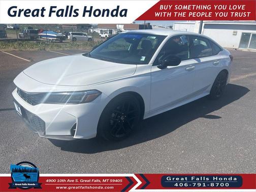 Platinum White Pearl 2025 Honda Civic Sport