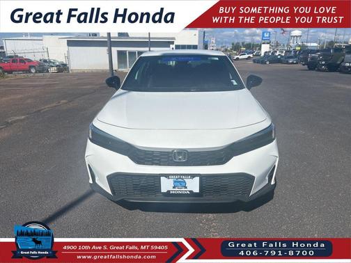 Platinum White Pearl 2025 Honda Civic Sport
