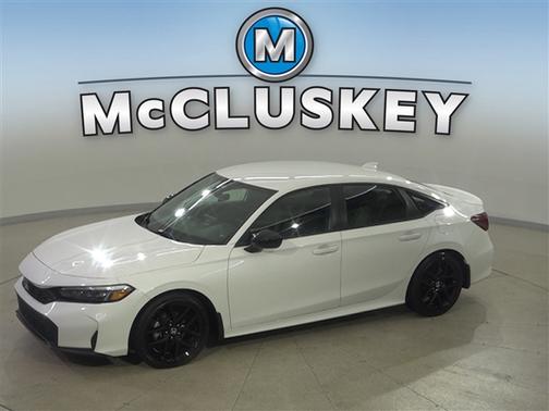 Platinum White Pearl 2025 Honda Civic Sport