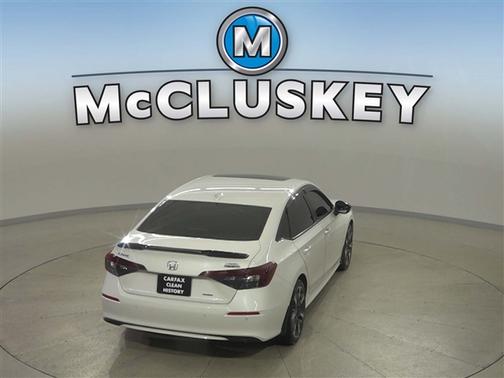 Platinum White Pearl 2025 Honda Civic Hybrid Sport Touring