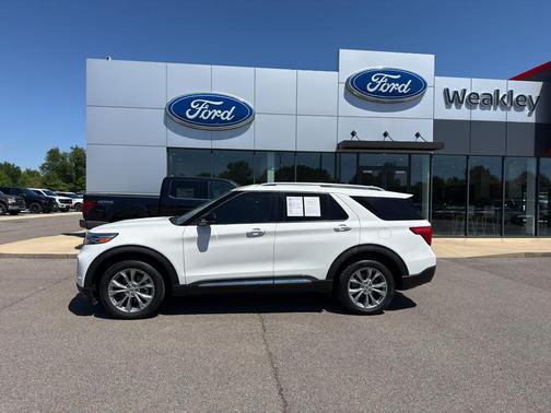 Star White Metallic Tri-Coat 2021 Ford Explorer Limited