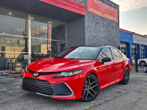 Red 2021 Toyota Camry LE