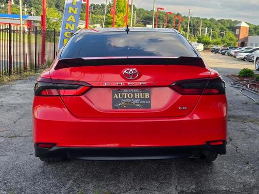 Red 2021 Toyota Camry LE