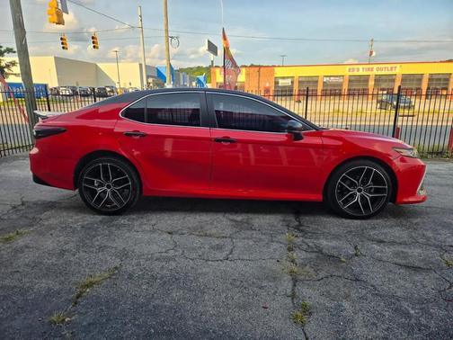 Red 2021 Toyota Camry LE