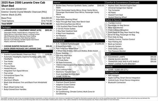 2025 RAM 2500 Laramie Crew Cab 4x4 6'4' Box