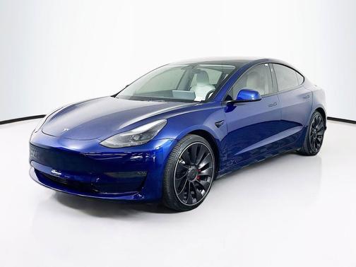 Deep Blue Metallic 2022 Tesla Model 3 Performance