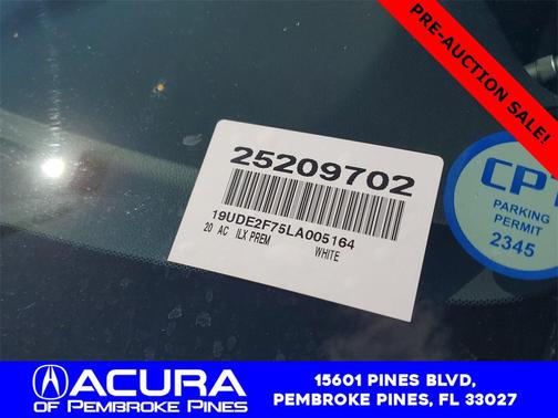 2020 Acura ILX Premium Package