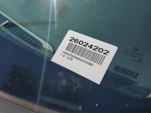 2017 Honda Accord EX-L w/Navigation & Honda Sensing