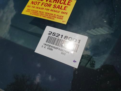 Platinum White Pearl 2023 Acura Integra A-SPEC