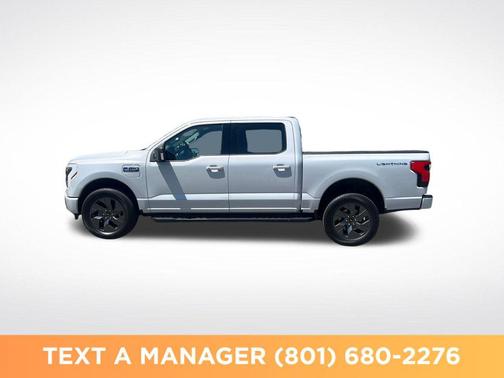 Space White Metallic 2025 Ford F-150 Lightning Flash