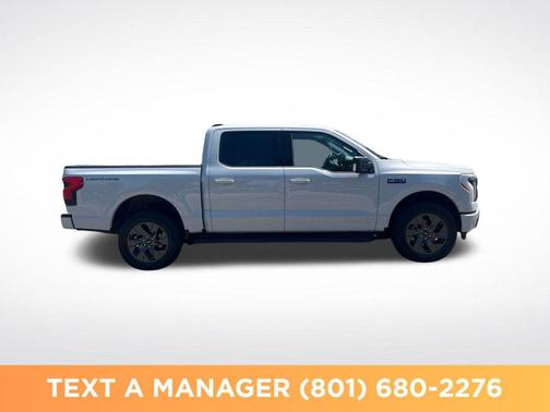Space White Metallic 2025 Ford F-150 Lightning Flash