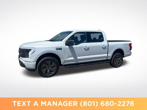Space White Metallic 2025 Ford F-150 Lightning Flash