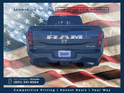 Forged Blue Metallic 2026 RAM 3500 Laramie Mega Cab 4x4 6'4' Box