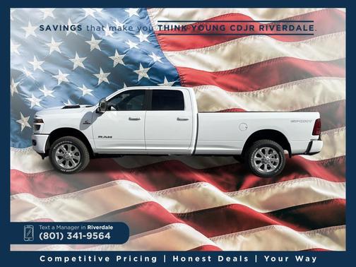 Bright White Clearcoat 2026 RAM 3500 Laramie Crew Cab 4x4 8' Box