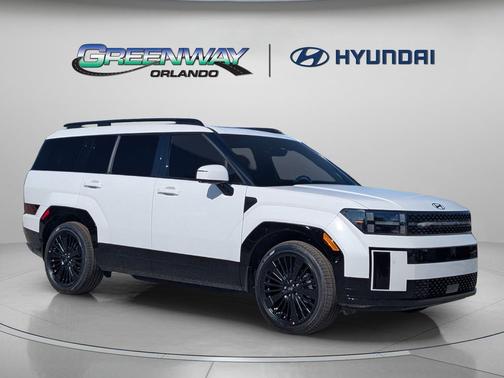 Serenity White 2026 Hyundai SANTA FE HEV Calligraphy