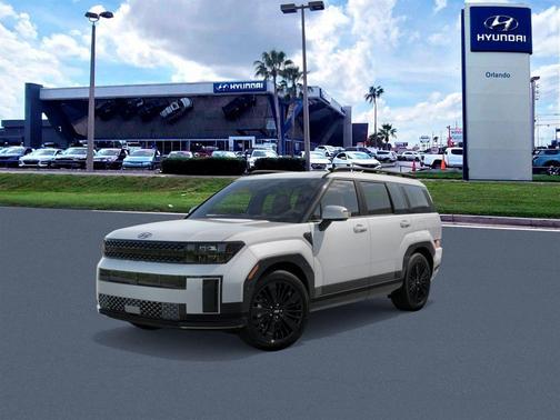 Serenity White 2026 Hyundai SANTA FE HEV Calligraphy