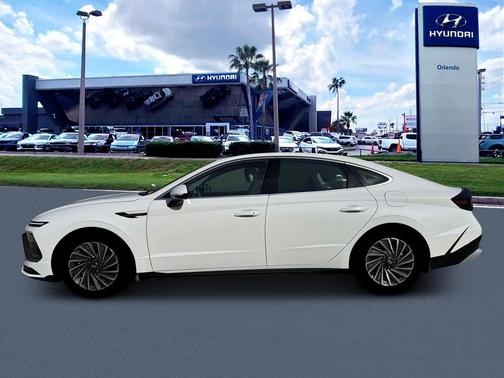 Serenity White 2026 Hyundai SONATA Hybrid SE