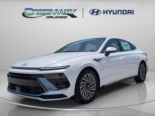 Serenity White 2026 Hyundai SONATA Hybrid SE