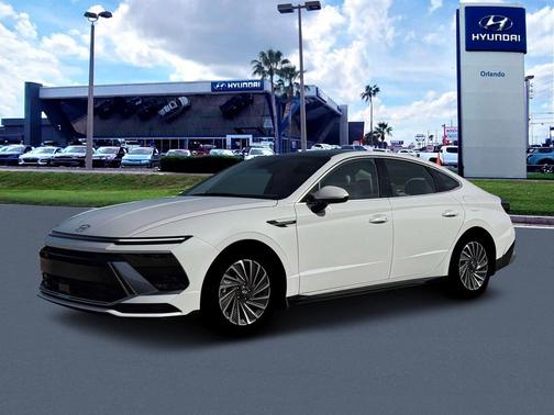 Serenity White 2026 Hyundai SONATA Hybrid SE