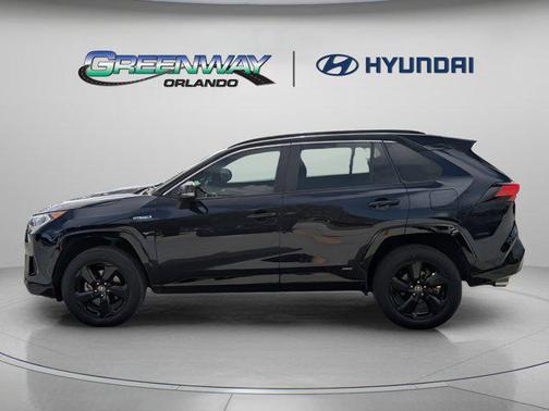 Blue Print/Midnight Black Metallic 2021 Toyota RAV4 Hybrid SE
