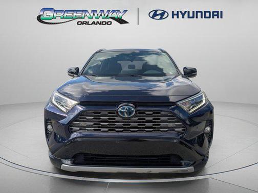 Blue Print/Midnight Black Metallic 2021 Toyota RAV4 Hybrid SE