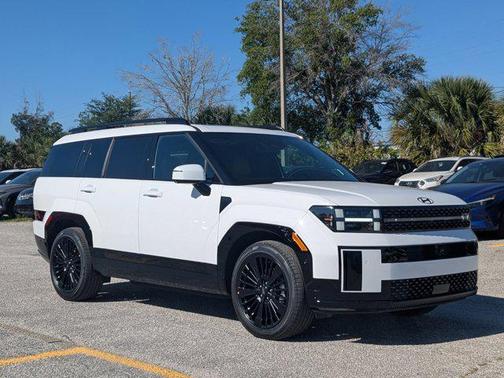 Serenity White 2026 Hyundai SANTA FE HEV Calligraphy