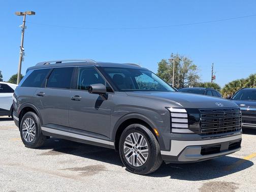 Ecotronic Gray Pearl 2026 Hyundai Palisade Hybrid Blue SEL 7P