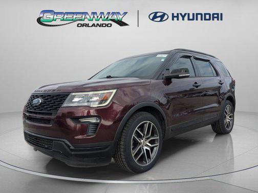 Burgundy 2018 Ford Explorer Sport