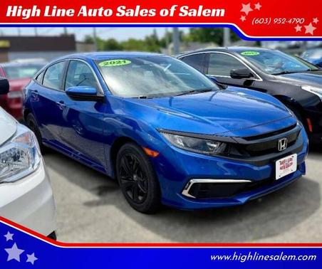 Blue 2021 Honda Civic LX