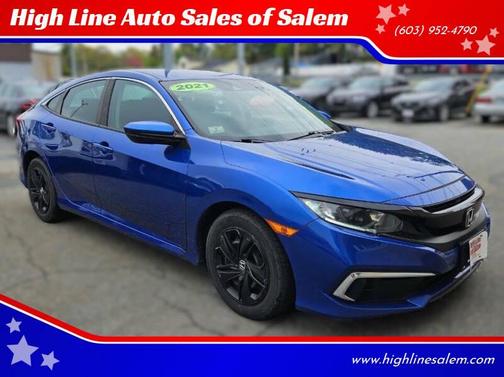 Blue 2021 Honda Civic LX