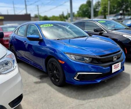 Blue 2021 Honda Civic LX