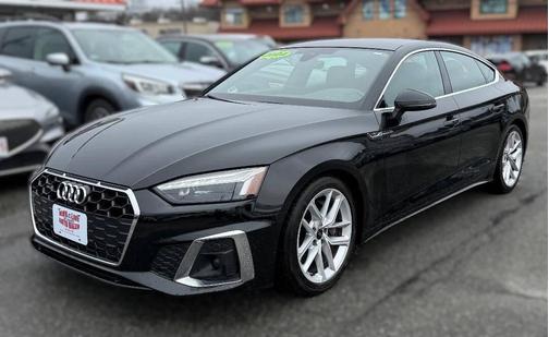 Black 2024 Audi A5 Sportback 45 S Line Premium Plus
