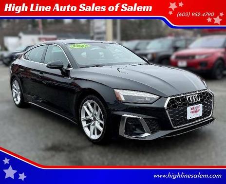 Black 2024 Audi A5 Sportback 45 S Line Premium Plus