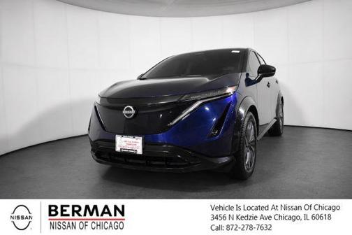 Deep Ocean Blue Pearl/Black Diamond Pearl 2023 Nissan ARIYA ENGAGE+
